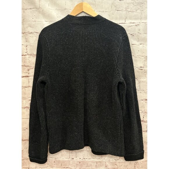 RRL Ralph Lauren Double RL Cardigan Chore Sweater Mens M Chest 40 Heather Black - Picture 4 of 5